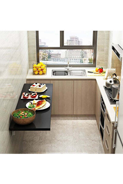 Modern home Black Wall-Mounted Foldable Table & Desk 60×40 – Space-Saving, Multi-Purpose Home & Office Desk