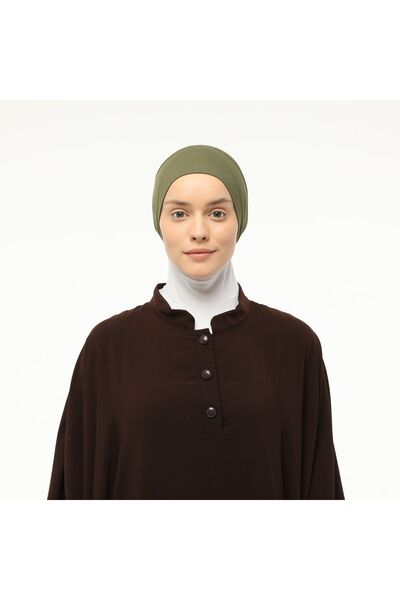 Altobeh Ready Practical Snap-on Elastic Hijab Bonnet Khaki