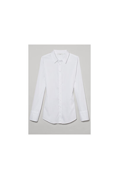 ETERNA Langarmbluse für Damen in weiß