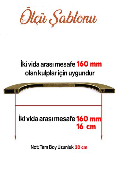 Badem10 Meriç 160 mm - 16 cm mobilier din metal galben antic antic sertar bucătărie dulap dulap mâner mâner