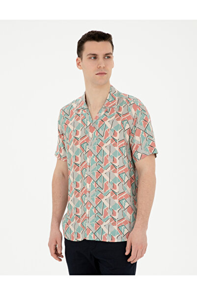 Pierre Cardin Pembe Comfort Fit Kısa Kollu Gömlek 50283485-VR186