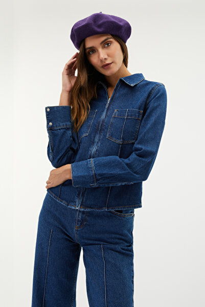 Mudo Jeans Jacket with Double Pocket Zipper