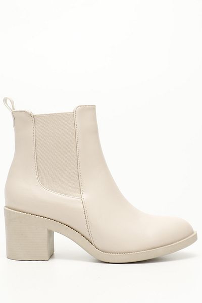 GÖNDERİ(R) BEIGE Round Toe Heeled Women's Daily Boots 35763