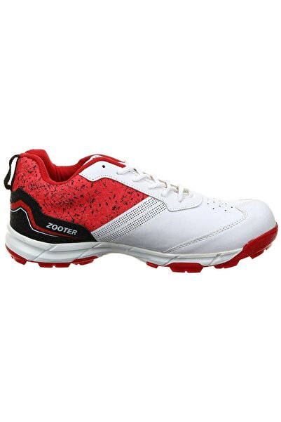 DSC Zooter Cricket Shoe | White & Red | For Mens & Boys | lightweight | Improved Stability in the Game