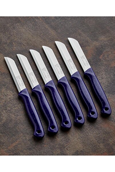 onon Sofrada Moda Purple Glitter Solingen 6-Piece Hanging Fruit Knife - Serrated