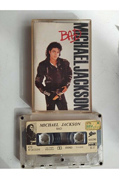 Plakperest Michael Jackson – Bad - 1987 Türkiye Basım 2. El Kaset Albüm ( Uze...