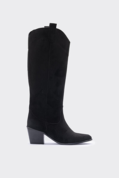 SHOEMARK Pancu Siyah  Süet Kadın Çizme