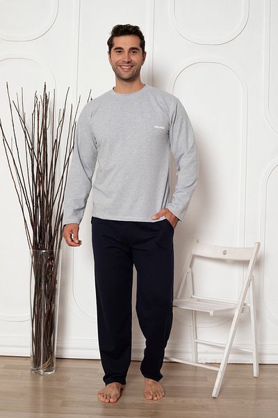 Ayans Pijama Σετ ανδρικών πιτζάμες με δύο κλωστές (χοντρές) τσέπες