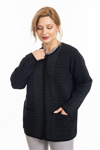 Mutlu City New Season Women's Knitwear Knitted Tight Woven Buttoned Chain Patterned Mother Winter Cardigan 8086