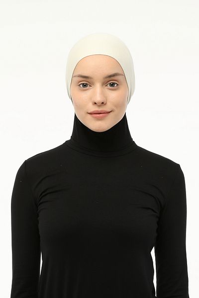 Altobeh Ready Practical Snap-in Elastic Hijab Bonnet Cream