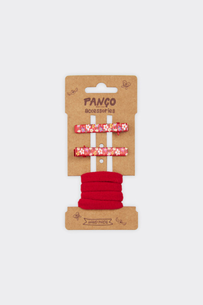 Panço Kız Çocuk Turuncu Lastik Ve Pens Toka Set