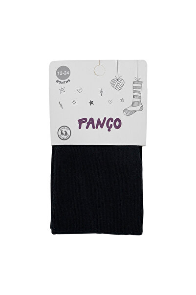 Panço Kız Bebek Pamuklu Siyah Külotlu Çorap