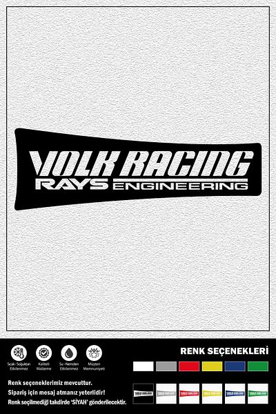 Ecce AUTOCOLANT INGINERIE VOLK RACING RAYS 23 x 8 cm