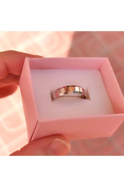 Güler Yüzlü Silver 4 MM KLASİK KESİKLİ DÜZ GÜMÜŞ ALYANS - 21