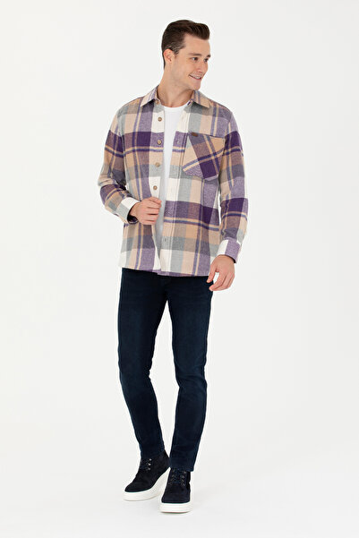 U.S. Polo Assn. Ανδρικό πουκάμισο Lumberjack Camel 50277955-VR015