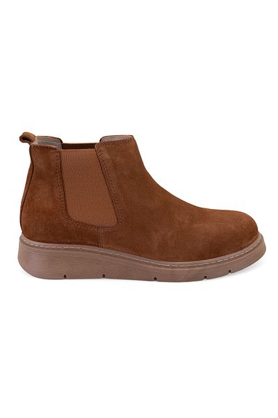 Desa Raven Tan Women's Desacomfort Elastic Suede Leather Boots