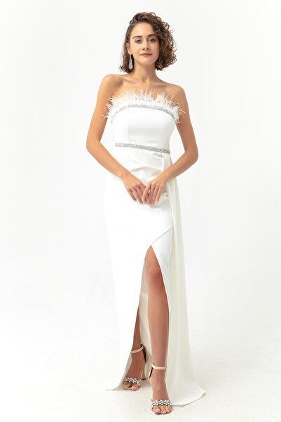 Lafaba Γυναικείο μακρύ βραδινό φόρεμα με στάμπα λευκής πέτρας