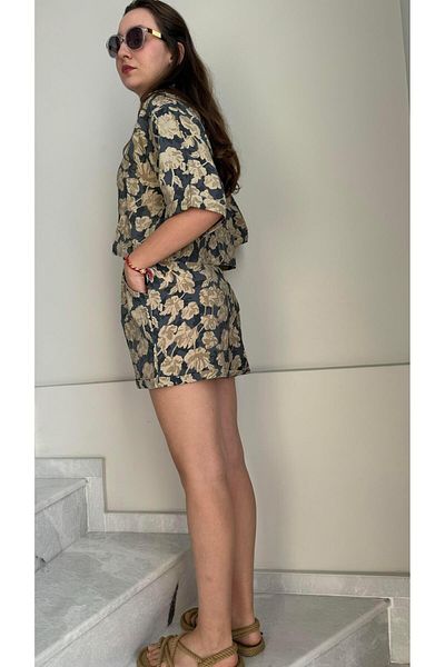 Ayris Shorts and Shirt Set - Floral Pattern