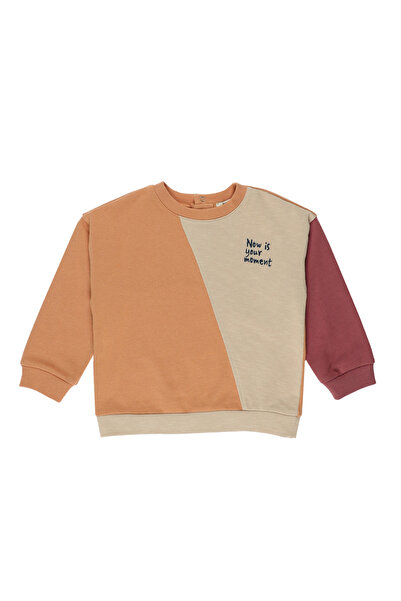 Panço Erkek Bebek Somon Renkli Sweatshirt