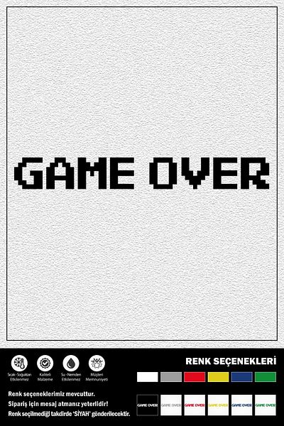 Ecce GAME OVER STICKER 30 x 4 cm