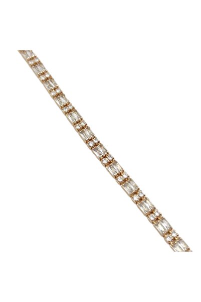 Güler Yüzlü Silver Xuping Rose Water Way Baguette Bracelet