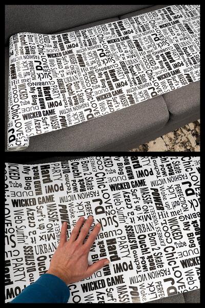 Ecce Patterned Self Adhesive Coating Foil 45 CM X 1 Mt ELF041