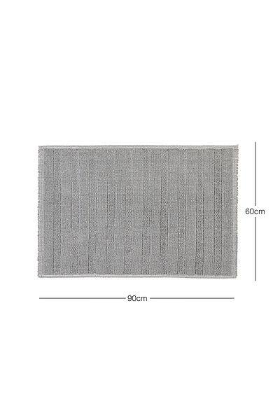 Ocean Home Textile Χαλάκι μπάνιου με μοτίβο βαμβακερό γκρι χρώματος 60x90