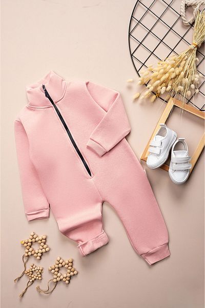 Beniizle Children's Winter 3 Thread Raised Zippered Jumpsuit