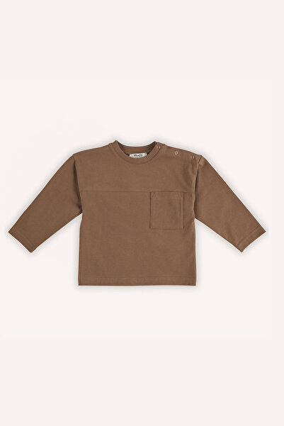 Panço Erkek Bebek Uzun Kollu Camel Tişört