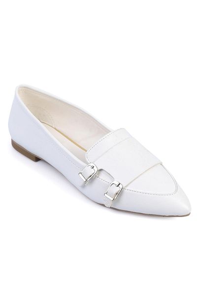 ShoeTek Foymi Balerina de damă piele albă