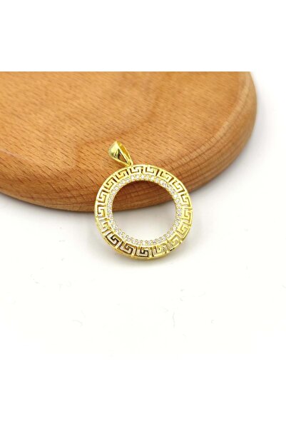 Güler Yüzlü Silver ÇEYREK ALTIN KONULABİLEN DESENLİ GÜMÜŞ KOLYE UCU