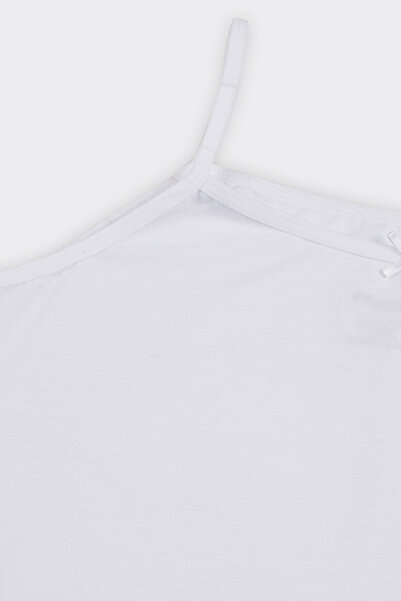 Panço Kız Çocuk İp Askılı 3'lü Beyaz Atlet - İç Giyim