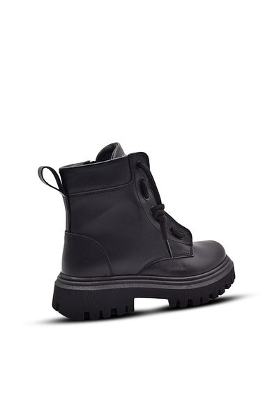 kids A more Rebecca Lace-Up and Zippered Girl's Boots Black