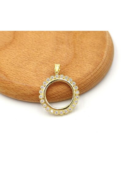 Güler Yüzlü Silver ÇEYREK ALTIN KONULABİLEN ÇİÇEK GÜMÜŞ KOLYE UCU