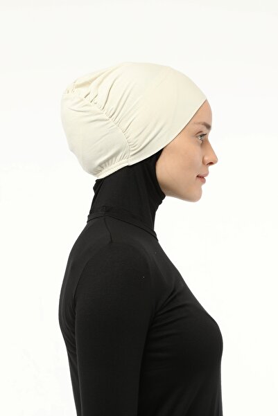 Altobeh Έτοιμο πρακτικό κουμπωτό ελαστικό καπό χιτζάμπ λευκό