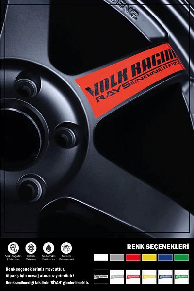 Ecce AUTOCOLANT INGINERIE VOLK RACING RAYS 23 x 8 cm