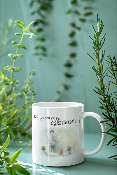 qoeuyl boutique كوب سيراميك أبيض مكون من 6 هدايا مطبوعة لأفضل معلم في العالم