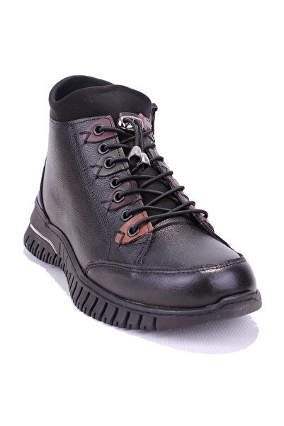 DAGOSTER DZA07-122042651 Μαύρες δερμάτινες γυναικείες μπότες καθημερινής χρήσ...