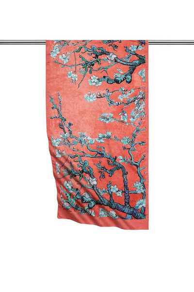 Bursa İpek Pomegranate Almond Flower Silky Scarf