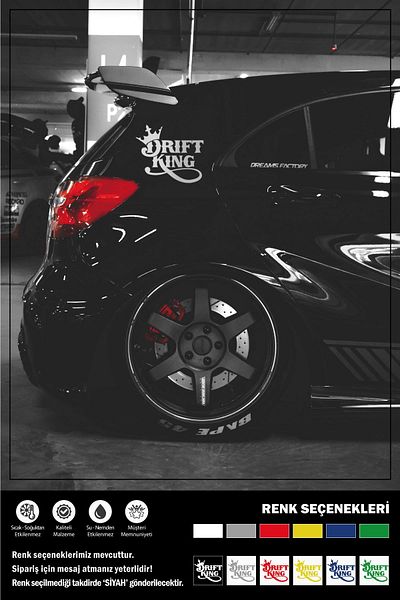 Ecce STICKER DRIFT KING 35 x 30 cm