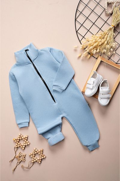 Beniizle Children's Winter 3 Thread Raised Zippered Jumpsuit