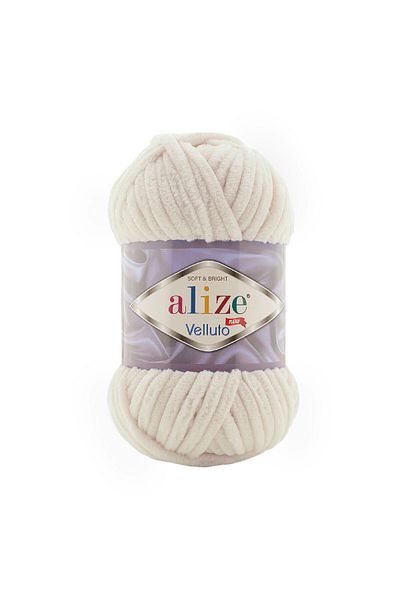 Alize 5 Pieces 599 Model Velluto Velvet Hand Knitting Thread - Bone Colored