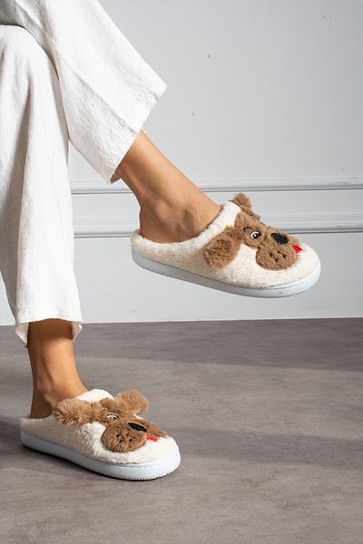 ALTUVATEKS Orthopedic Sole - Silent and Sliding Figured Slippers Home Slippers