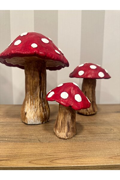 İki Cadı Tasarım Dekoratif Üçlü Mantar Seti