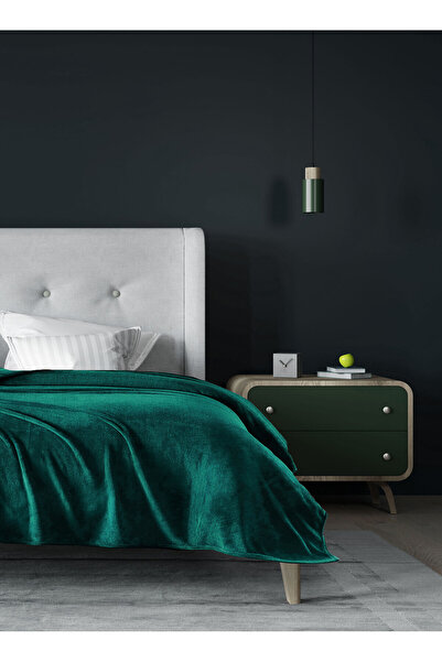 Mislina Home Emerald Green Single Deluxe Wellsoft Tv Blanket - 150X200 cm