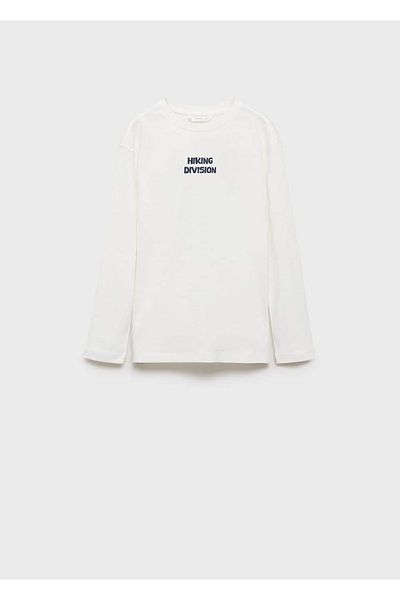 MANGO Kids Βαμβακερό μπλουζάκι με σχέδιο βάρκα