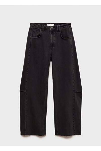 MANGO Woman Blugi largi cu talie joasă