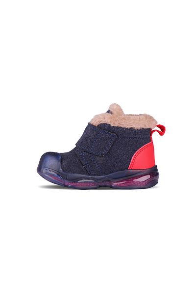 Vicco Mind Orthopedic Baby Boy Navy Blue Luminous Boots with Fur Inside