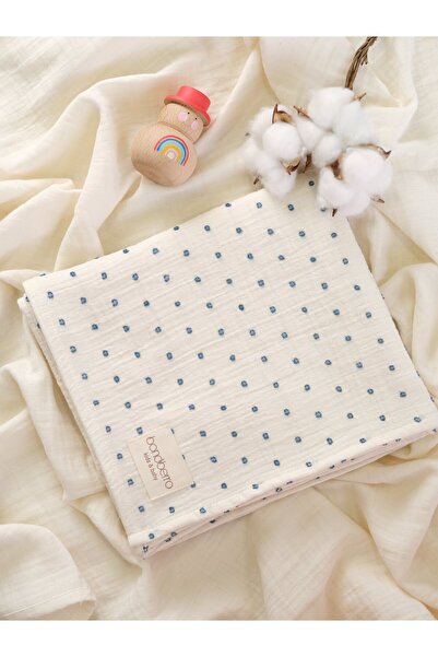 Bondberro بطانية موسلين قطن 100% طبقتين - بطانية معتمدة من Oeko-teks، 100x85 سم