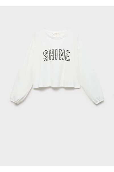 MANGO Kids Μπλουζάκι με χάντρες